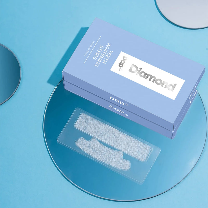 Verpackung und PAP+ Zahnbleaching Streifen von Diamond Smile