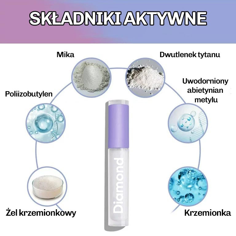 Aplikacja żelu Diamond Smile Bleaching Glow Stick bezpośrednio na zęby